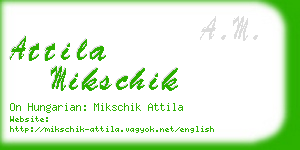 attila mikschik business card